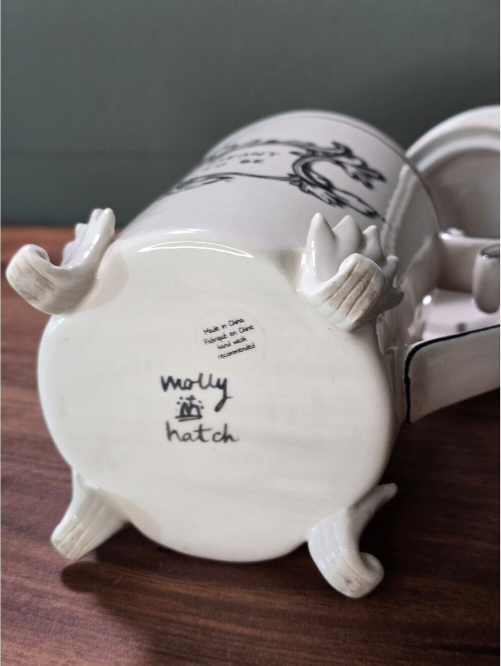 Anthropologie Molly Hatch Meant To Be Ceramic French Press Turquoise Lid - Picture 3 of 5